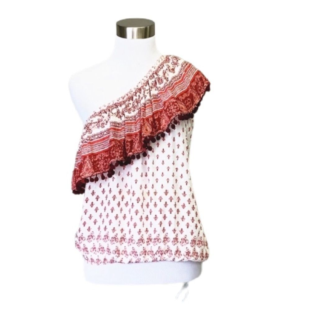 Living Doll Los Angeles one shoulder top NWT